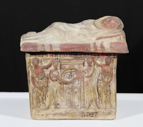 Urna cineraria etrusca, inizio I secolo a.C.
